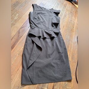 Calvin Klein sleeveless ruffled-hem sheath dress Size 6